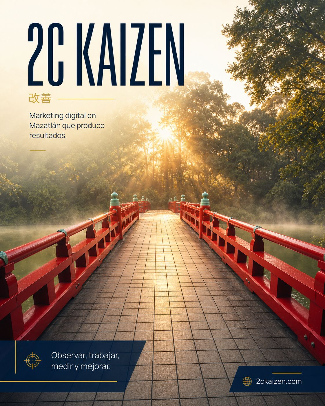 Puente rojo de identidad 2C Kaizen
